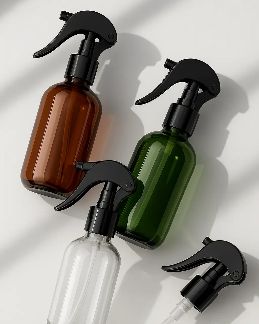 PET flasker med trigger sprayer